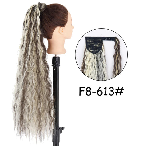 34inches Synthetic Ponytail Hair Extension Clip /Overhead Pony Tail