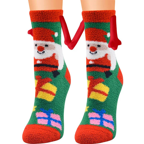 Christmas Lovely Hand Socks, Santa Claus Socks,