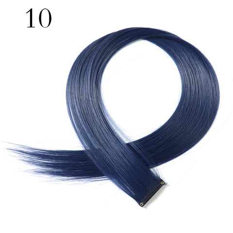 Heat Resistant Straight Hair Extensions Color Colored Black Hair Clip Womens 8G/Pcs