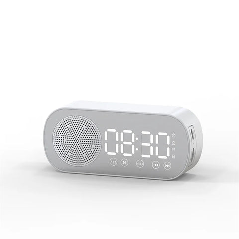 Led Mirror Digital Alarm Clock Speaker Wireless Clock/ Big Time Display Table Alarm Clock Wireless Speaker