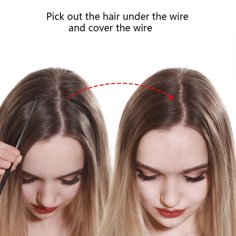 Synthetic No Clip Hair Extension
