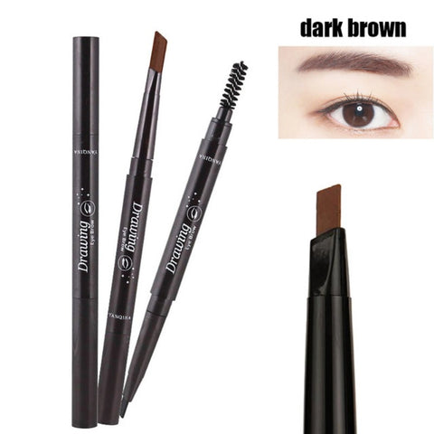 Waterproof 5 Colors Natural Makeup Double Heads Automatic Eyebrow Pencil Waterproof Long-lasting Easy Ware Eyebrow Pen With Eyebrow Brush